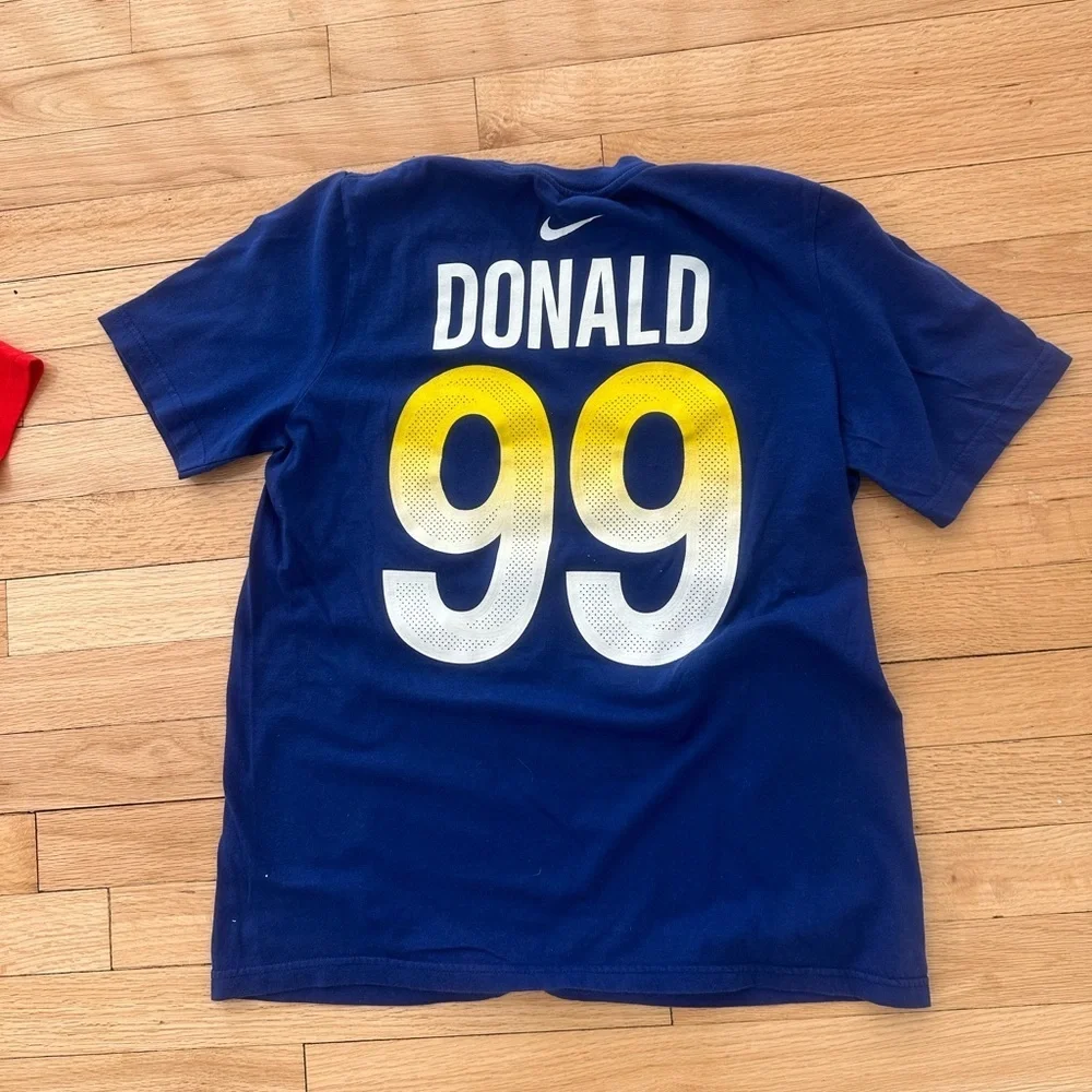 Youth Los Angeles Rams Nike Royal Super Bowl LVI Aaron Donald & #99 T-Shirt